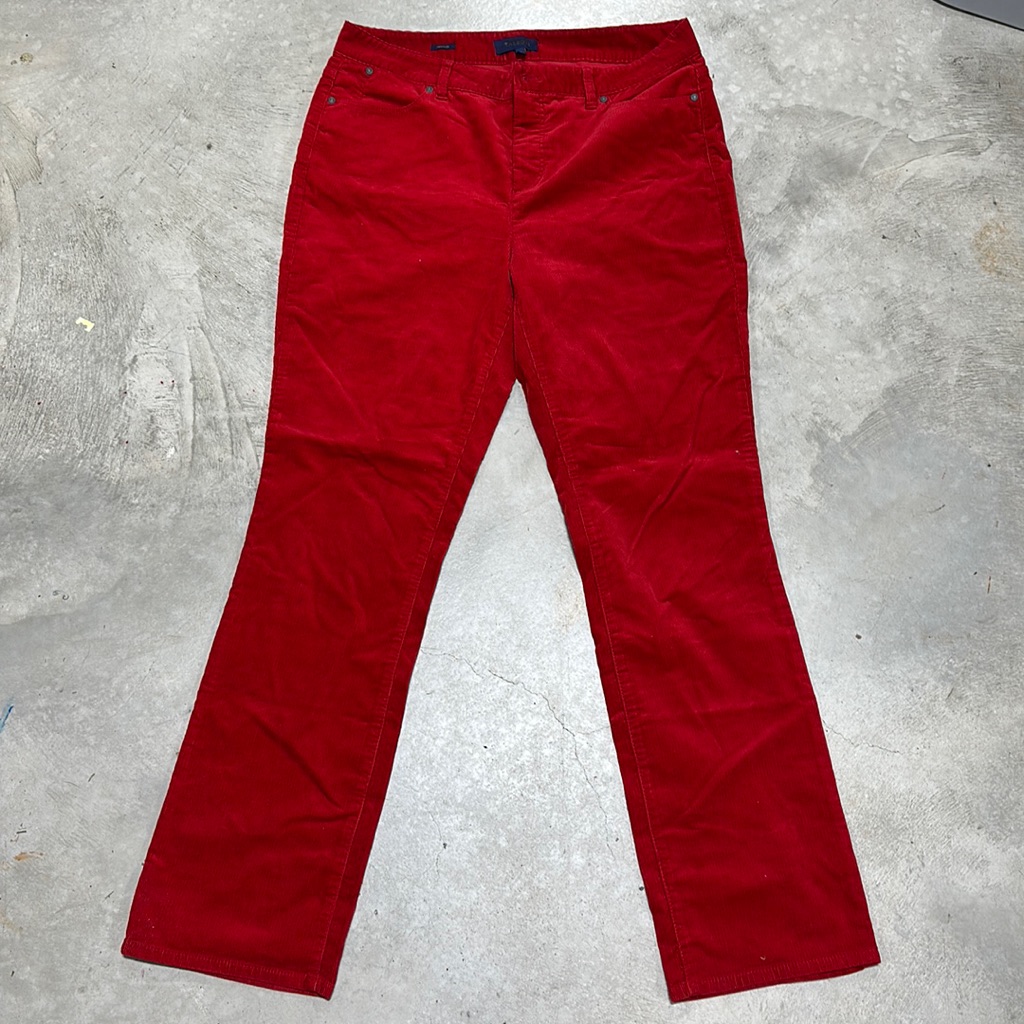 Talbots Brand  Red Corduroy Pants  Size 14  K57